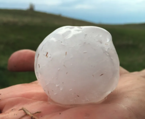 Softball size hail